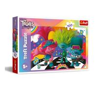 Trefl - Trolls Band Together, Los troles Graciosos - Puzle de 100 Piezas - Puzle de Colores con los Personajes de la película Animada, Entretenimiento Creativo, Juego para niños a Partir de 5 años