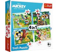 Trefl: Un bonito día para Mickey 4 en 1 puzzle - 35, 48, 54, 70 piezas