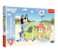 Trefl - Bluey, Un Día Magnífico para Bluey - Puzle 24 Maxi - 24 Piezas Grandes, Puzle de Colores con Personajes, Entretenimiento Creativo, Juego para niños a Partir de 3 años
