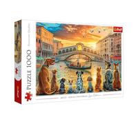 Trefl Venecia 1000 Piezas-Rompecabezas Que representa Perros Junto al Canal al Atardecer, para Adultos y niños a Partir de 14 años, Multicolor (10944)