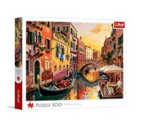 Trefl - Venecia al Atardecer - Puzzle de 500 Piezas - Puzzle DIY, Entretenimiento Creativo, para Adultos y niños a Partir de 10 años