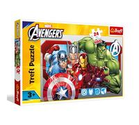 Trefl - Vengadores, Siempre justos - Puzzle Maxi de 24 Piezas - 24 Piezas Grandes, Entretenimiento Creativo, para niños a Partir de 3 años