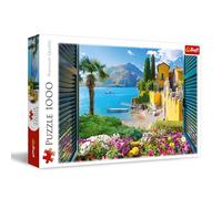 Trefl Lago 1000 Piezas-Puzzle Que Muestra una Hermosa Vista Desde una Ventana del Paisaje Italiano, para Adultos y niños Mayores de 14 años, Multicolor (10951)