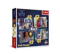 Trefl-Wish, Los Deseos se Hacen Realidad-Puzle 4 en 1, de 35 a 70 Piezas-Distintos Grados de dificultad, Puzle de Colores con los Personajes de la película Animada,Juego para niños a Partir de 4 años