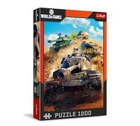 Trefl - World of Tanks, Tanques en Batalla - Rompecabezas de 1000 Piezas - Rompecabezas con Tanques del Popular Juego, para Adultos y niños Mayores de 14 años.