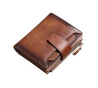 TREGOO Carteras Hombre Billetera Hombres Corta Cuero Masculino cabecera cabecera Capa de Vaca Moda Casual Cartera Monedero Monedero Licencia de Conducir Tarjetas de Tarjeta