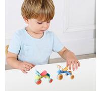 Treiad Toy | Mini ensamblaje de Bicicletas Vehículo de Dibujos Animados | Pequeño Creativo de inercia, vehículo de Empuje y Marcha para niños y niñas, Habilidades motoras Finas por Dentro y Fuera