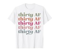 Treinta AF Hombres Mujeres Adjetivos Favoritos Divertidas Palabras atrevidas Camiseta