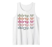 Treinta AF Hombres Mujeres Adjetivos Favoritos Divertidas Palabras atrevidas Camiseta sin Mangas