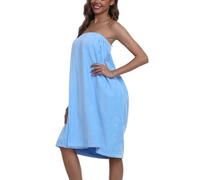 Trek Forte Albornoz de baño para mujer, toalla para el cuerpo, suave con cierre ajustable, turquesa, Talla única