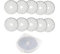 Treki 10 Piezas Cuchilla Circular Repuesto 28mm Circular Cuchillas de Corte Redondas Cuchillas Recambio Para Fiskars, Olfa, Truecut & Martelli Cortador Rotativo de Plástico