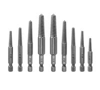 Treki 10pcs Extractor de Tornillos Rotos Extractores de Tornillos Dañados y Pernos con Vástago Hexagonal Removedor de Pernos de Tornillo para Extraer Tornillos Dañados