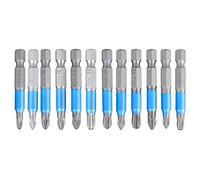 Treki 12pcs Puntas de Destornillador Magnéticas S2 Acero Puntas de Destornillador de Vástago 1/4 Hexagonal 50 mm Destornilladors Magnético PZ1-PZ3, PH1-PH3 para Destornilladores Eléctricos y Taladro