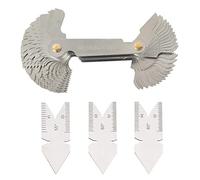 Treki 58pcs Medidor de Rosca de Acero Inoxidable Galga de Roscas Métrico 60 ° e Imperial 55 ° Herramienta de Medición Peine de Roscas+ 3pcs 60 Grado/55 Grado Centro Herramientas de Medidores Centrales