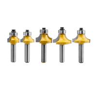 Treki 5pcs Fresas para Madera 8mm Brocas de Enrutador Redondas Corner Rounding Edge Forming Broca Fresadora Redonda Cantos Bit Herramienta de Copa 3.17mm 4,76mm 6.35mm 7.96mm