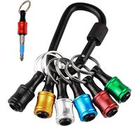 Treki 6pcs Soporte para Destornillador Hexagonal Llavero de Vástago Hexagonal 1/4 pulgadas Mango de Repuesto para Destornilladors Adaptador de Tornillo de Liberación Rápida para Puntas Destornillador