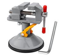 Treki Mini Tornillo de Banco Mesa Abrazadera de Tornillo Bancos de Trabajo Prensa de Taladro con Base Giratoria de 360 Grados Pequeño Mesa Vice para Reparación de DIY Escultura Artesanía Joyería