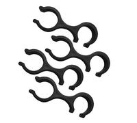 Trekking Pole Clamp - Black/Orange, Outdoor Walk Pole Clamps Set Of 4, Trekking Poles Clip 8-Shape Stick Holder, 18-22mm Diameter, Rubber Coated, Secure Grip | Hiking, Camping, Backpacking, Mountainee