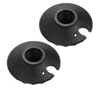 Trekking Pole Mud Baskets - Set of 2 Black PP Tips | 4.8x2.2cm Removable Snow Sand Protectors, 1.5cm Inner Diameter, Lightweight 4g Each, Hiking Stick Replacement Accessories