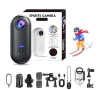 Treklon Camera, Treklon 4s Camera Wearable Snap Cam, 1080p/4k Thumb Action Cameras, 170° Wide Angle, Wearable Pov Cam for Cycling, Pet, Skiing, Diving, Record Anywhere (Black-High Specs-4K,No Card)