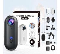 Treklon POV Camera, Treklon 4S Body Camera, HD 1080p/4k Pocket Action Cam, 170° Wide Angle, with Ip68 Waterproof Wearable Action Mini Cam, for Pet Walking & Outdoors Activities (4K-Black,64G)