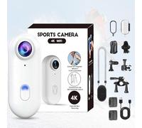 Treklon POV Camera, Treklon 4S Body Camera, HD 1080p/4k Pocket Action Cam, 170° Wide Angle, with Ip68 Waterproof Wearable Action Mini Cam, for Pet Walking & Outdoors Activities (4K-White,128G)