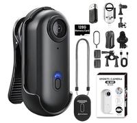 Treklon POV Camera, Treklon 4S Body Camera, HD 4K Thumb Action Cameras, Pov Pro Cam with Magnetic & Clip Mount, 128GB Storage, Audio and Video Recording for Vlogging Cycling Diving (Black,1080P)