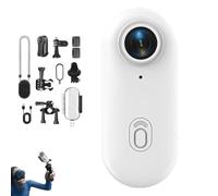 Treklon POV Camera, Treklon Body Camera, Stallionframes 4k Thumb Action Cameras, Mini Handsfree Bodycam with Audio and Video Recording Wearable, for Cycling,Diving,Travel,Fishing (White-Standard,1080)