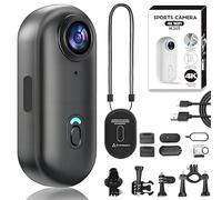 Treklons POV Camera, 2025 New Treklons POV Body Camera, 1080P/4K Pocket Action Cam, 170° Wide Angle, with Audio and Video Recording Wearable, for Cycling, Ski, Mountains (Black,1080P-Standard)