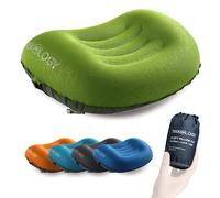 Trekology Almohada Ultraligera Inflable para Viaje / Acampar - Almohada Comprimible, Compacta, Inflable, Cómoda y Ergonómica para Soporte Lumbar y de Cuello y para Una Buena Noche de Sueño mientras Acampa o Viaja
