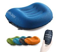 Trekology Almohada Ultraligera Inflable para Viaje / Acampar - Almohada Comprimible, Compacta, Inflable, Cómoda y Ergonómica para Soporte Lumbar y de Cuello y para Una Buena Noche de Sueño mientras Acampa o Viaja