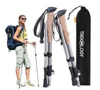 TREKOLOGY XE 2pcs Set de Bastones Senderismo Nórdico Plegables - Bastones Trekking para Hombre, Mujere - Bastones para Caminar - Marcha Montaña Trail Accesorios de Senderismo, Mochilero Stick
