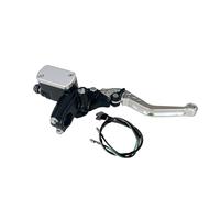 Trekords Palanca bomba hidráulica universal cilindro embrague freno delantero motocicleta 7/8" 22mm compatible con Honda Palancas moto(Silver Right)