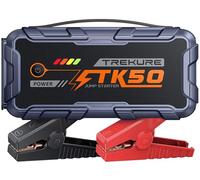 TREKURE Arrancador de Baterias de Coche 8000A (12L Diésel y Todo Gasolina), Arrancador de Coches Portátil con 18W Carga Rápida, 12V Jump Starter con Pinzas Reforzadas y 800 LM Linterna LED