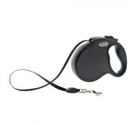 Trela Wrap de cinta extensible para perro - Ferribiella - Color: Negro | Mediciones: 3 m/8 kg