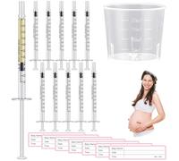 TrelaCo El juego de 100 colectores de calostro incluye 100 jeringas de calostro selladas estériles sin aguja, 100 calcomanías, 1 taza medidora, colección de calostro para leche materna esencial (1 ml)