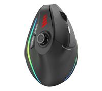 TRELC Ratón inalámbrico para juegos con balancín 5D, 24000 DPI/11 botones programables, mouse ergonómico vertical para conexión de 2 dispositivos (BT+2.4GHz), ratones recargables para PC/portátil