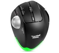 TRELC Ratón inalámbrico Trackball, ergonómico con 4800 DPI/7 botones programables, ratones con control de pulgar, ratón óptico recargable para 3 dispositivos, para Windows, PC, portátil, tableta