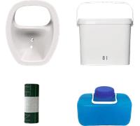 Trelino diy set m para inodoros compactos de compostaje oval blanco