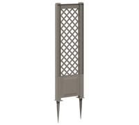 Trellis con estacas gris 43 x 6 x 165 cm Polipropileno | Resistente al agua, para plantas trepadoras, fácil de instalar, mantenimiento sencillo