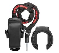 TRELOCK Candado para cuadro RS 453 Balloon AZ+ Cadena ZR 355 100/6 con bolsa para sillín - Apertura de 56 mm