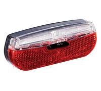 TRELOCK 8002304 Trasera led Trio Flat LS812 C/Pila, C/luz posición, Unisex Adulto, Negro, Estándar