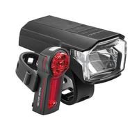 TRELOCK Juego de Luces para Bicicleta LS 480 LIGHTHAMMER 80 Lux + LS740 (luz Trasera con función de luz de Freno) - Carga USB - Alcance de 100 m - Indicador LED de batería