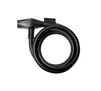 Trelock Unisex - Adultos Candado de Cable Espiral 2231263301, Negro, 180 cm/diámetro 12 mm