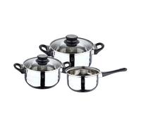 Trem de Cozinha Universal 5 Peças Inox - Toledo (Caçarola Ø16cm + Tachos c/ Tampa Ø18/20) - San Ignacio - SG8050