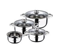 Trem de Cozinha Universal 7 Peças Inox - Cassel (Caçarola Ø16cm + Tachos c/ Tampa Ø18/20/24cm) - San Ignacio - SG8172