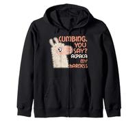 Trembing You Say Alpaca My Harness, juego de palabras con alpaca para viajes y exteriores Sudadera con Capucha