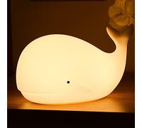 Tremdwoto Luz nocturna de ballena para niños, lindas luces nocturnas 7 coloridas, lámpara de luz nocturna, temporizador de 3 horas,lámpara de guardería, regalo de cumpleaños para niñas y niños
