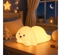 Tremdwoto Luz nocturna para perro, 7 colores, portátil, lámpara para perro, luz nocturna, temporizador de 1/3 horas, USB luz nocturna recargable, regalos y sorpresas para niños y niñas