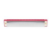 Tremolo Blues Harmonica 24 Agujeros 48 Tonos C Clave Boca Órgano - Rosa Rojo Rosa